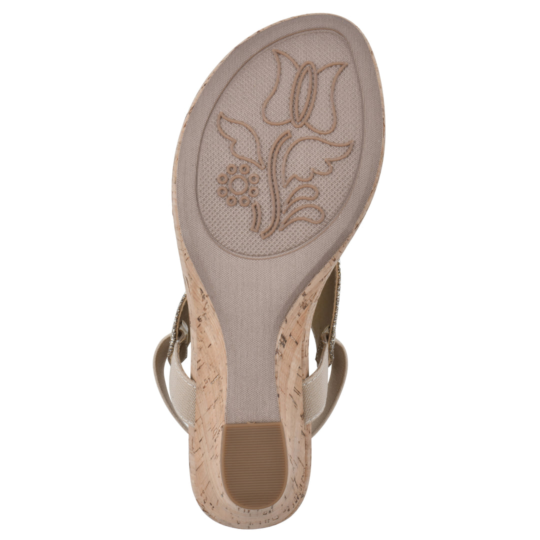 All Good Wedge Sandal - Light Gold