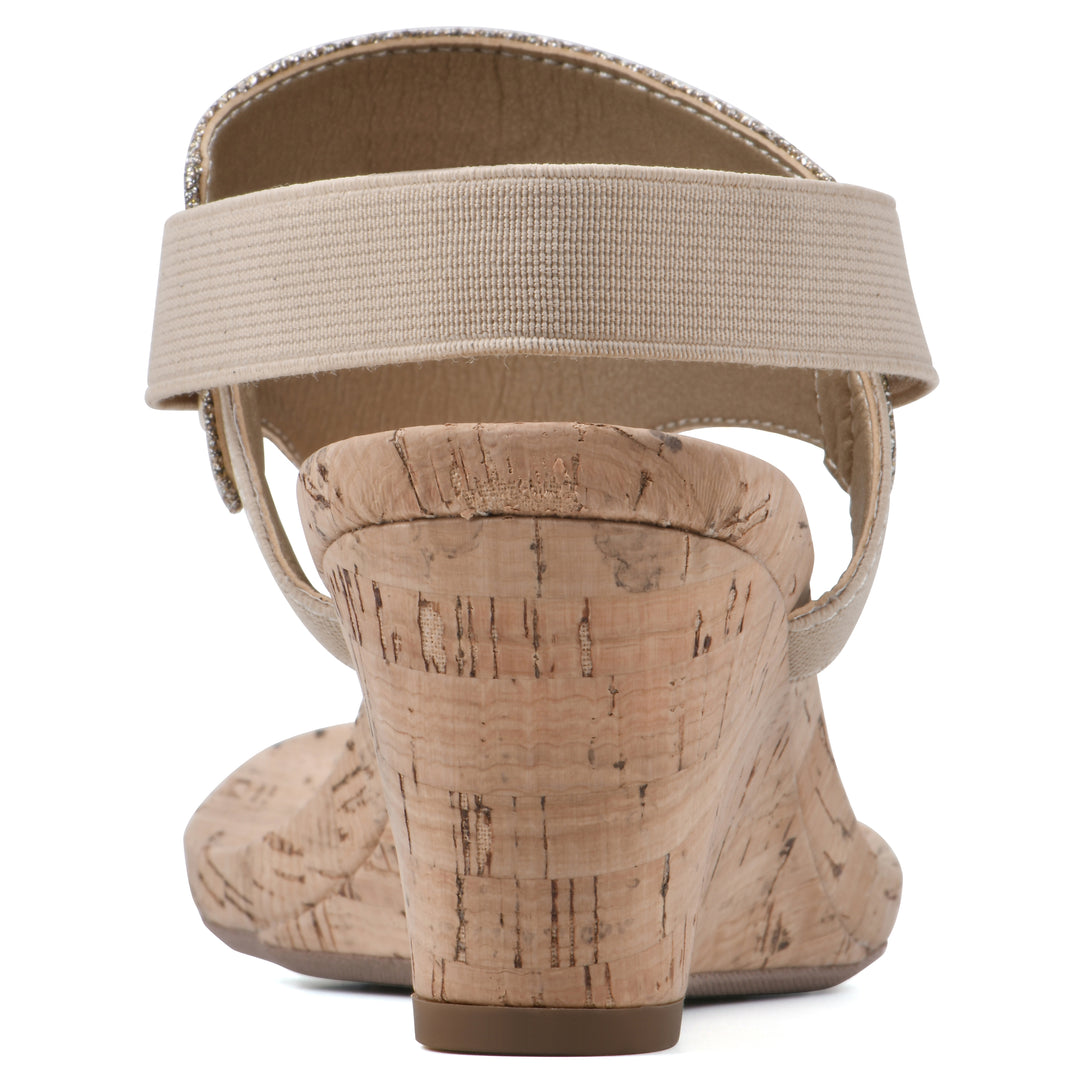 All Good Wedge Sandal - Light Gold