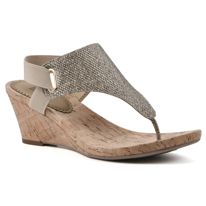 All Good Wedge Sandal - Light Gold