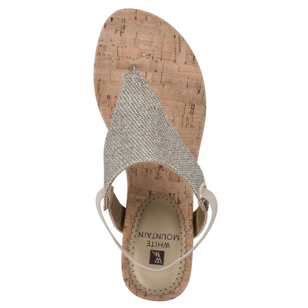 All Good Wedge Sandal - Light Gold