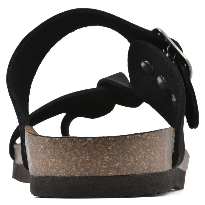 Crawford Footbeds Sandal - Black Leather