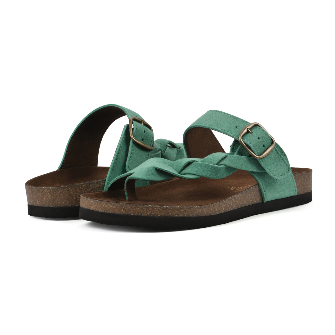 Crawford Footbeds Sandal - Classic Green Suede
