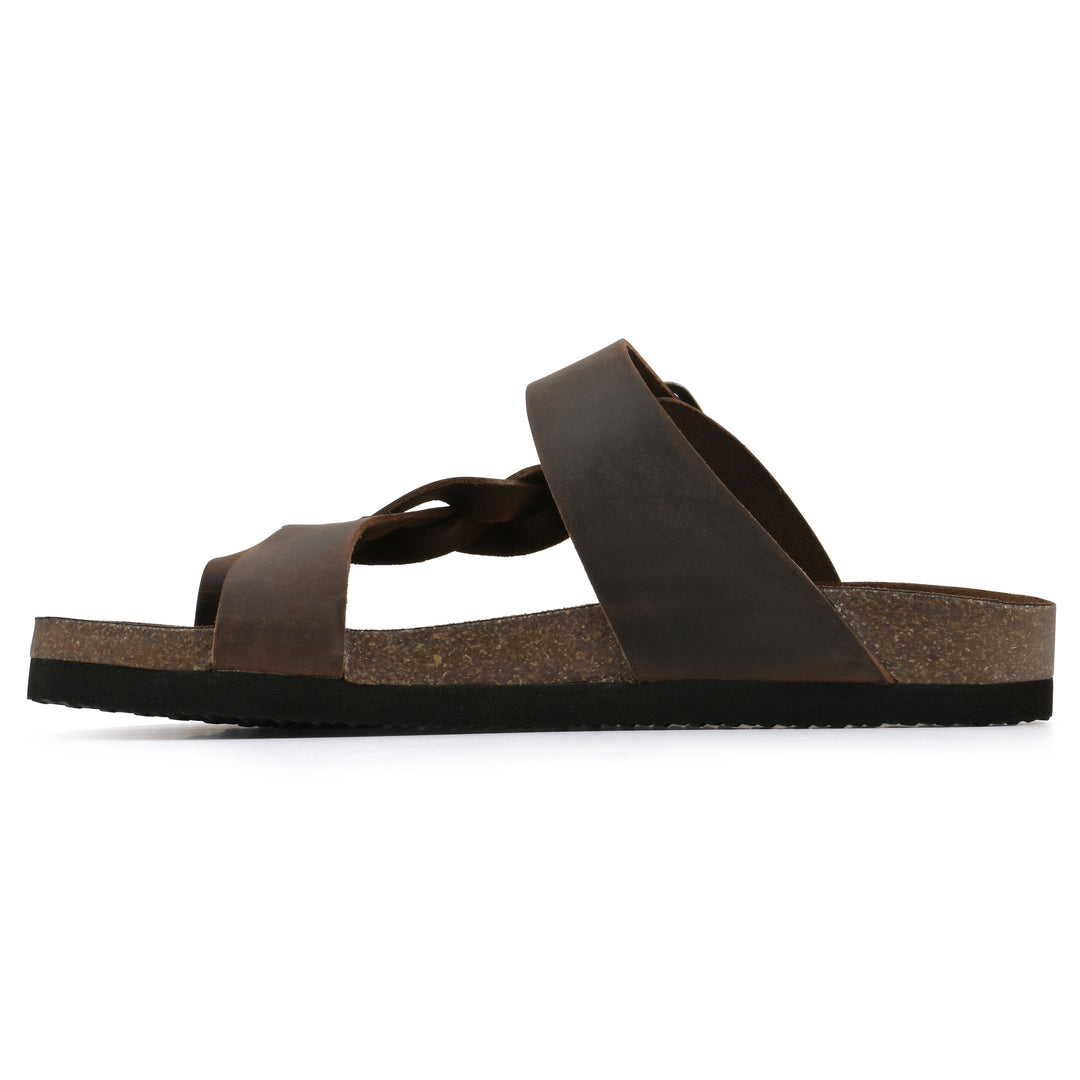 Crawford Footbeds Sandal - Brown Leather