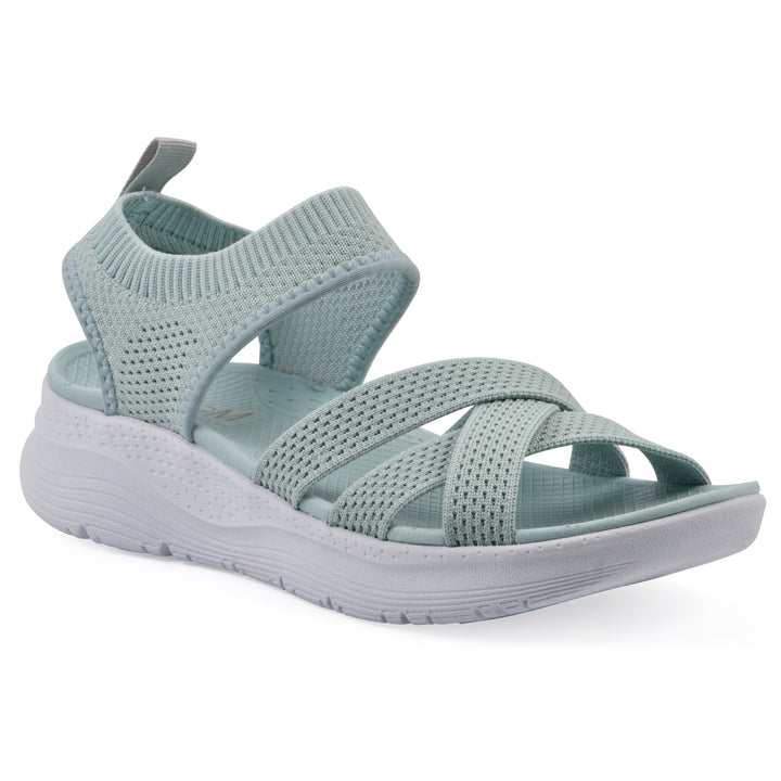 Charry Recovery Sandal - Cotton Blue Fabric
