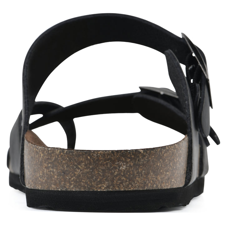 Gracie Footbeds Sandal - Black Leather