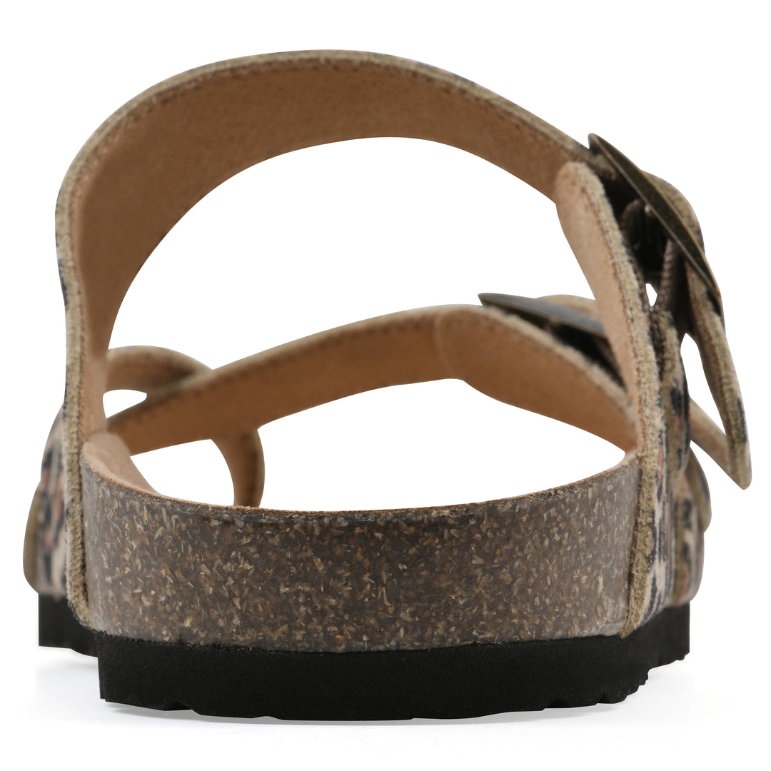 Gracie Footbeds Sandal - Natural Leopard Leather
