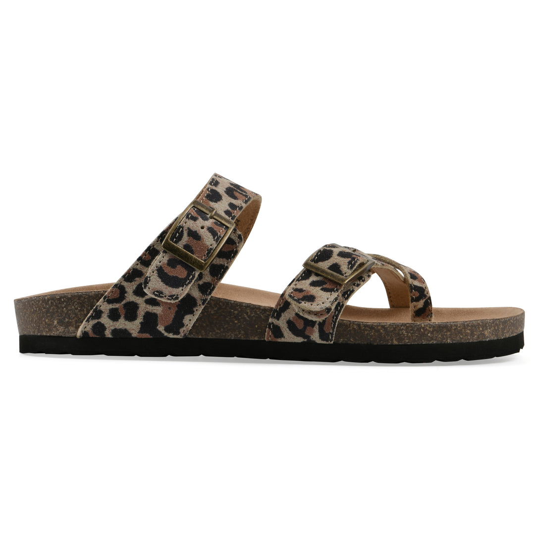 Gracie Footbeds Sandal - Natural Leopard Leather