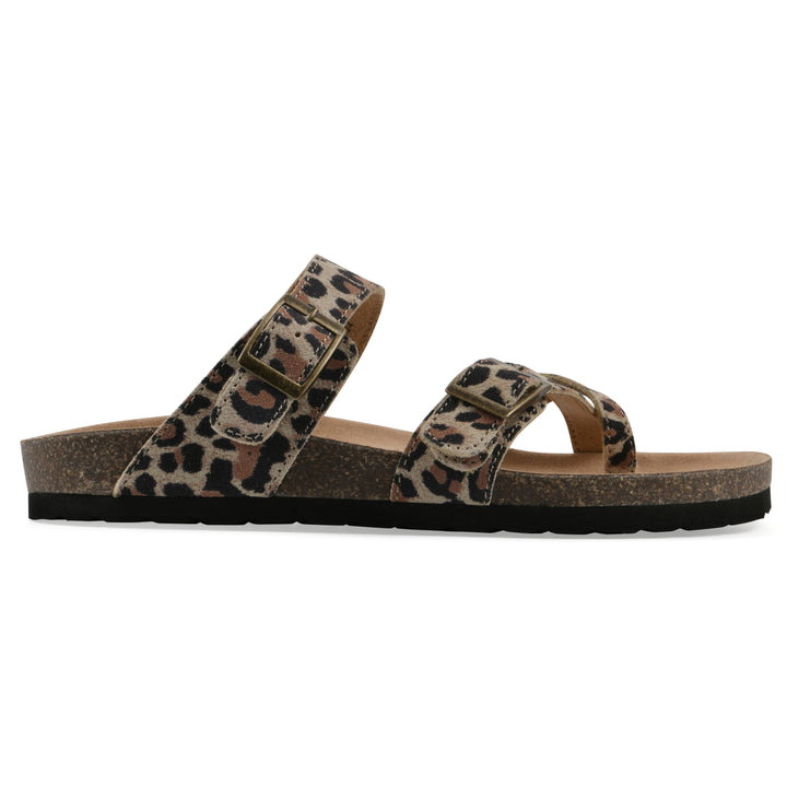 Gracie Footbeds Sandal - Natural Leopard Leather