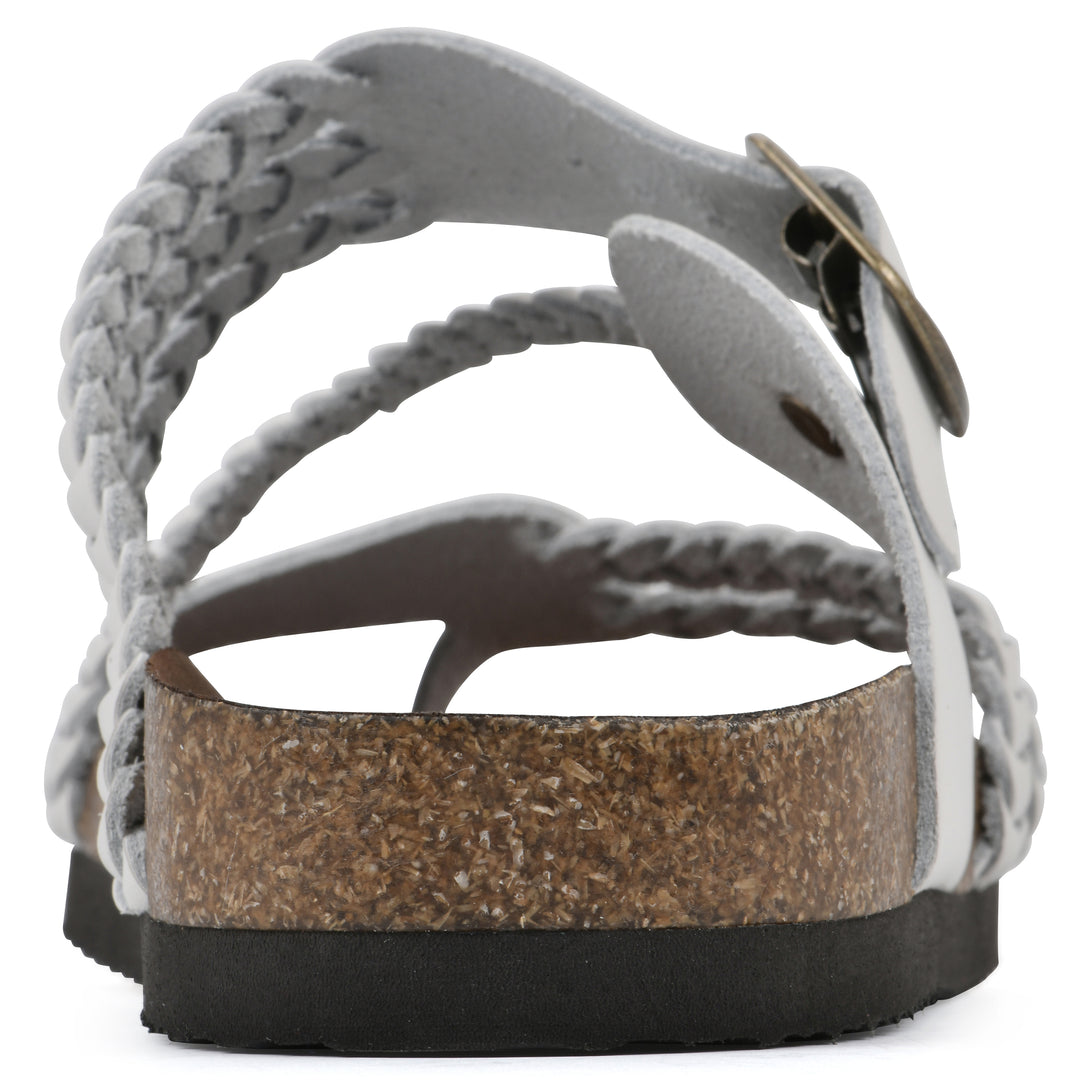 Hayleigh Footbeds Sandal - White Leather