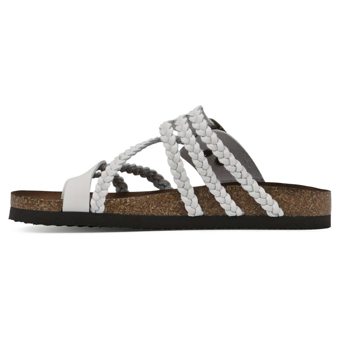 Hayleigh Footbeds Sandal - White Leather