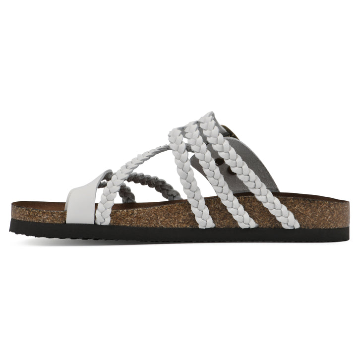 Hayleigh Footbeds Sandal - White Leather