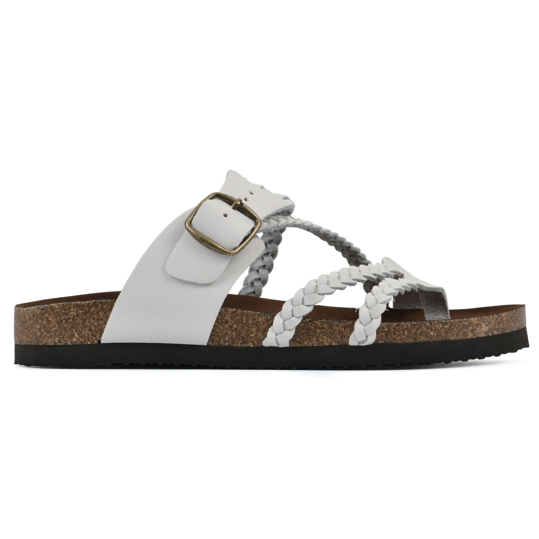 Hayleigh Footbeds Sandal - White Leather