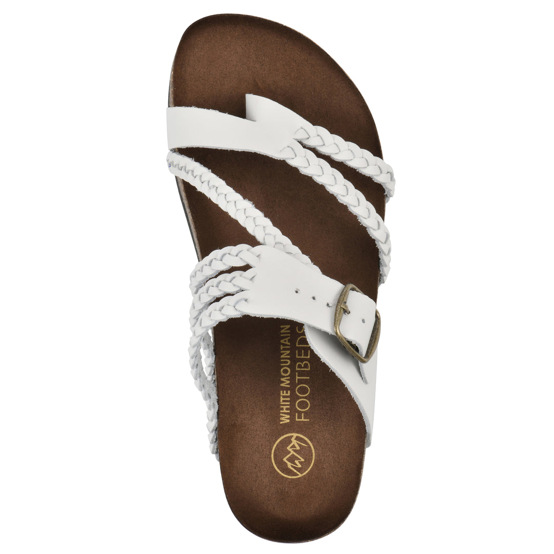 Hayleigh Footbeds Sandal - White Leather
