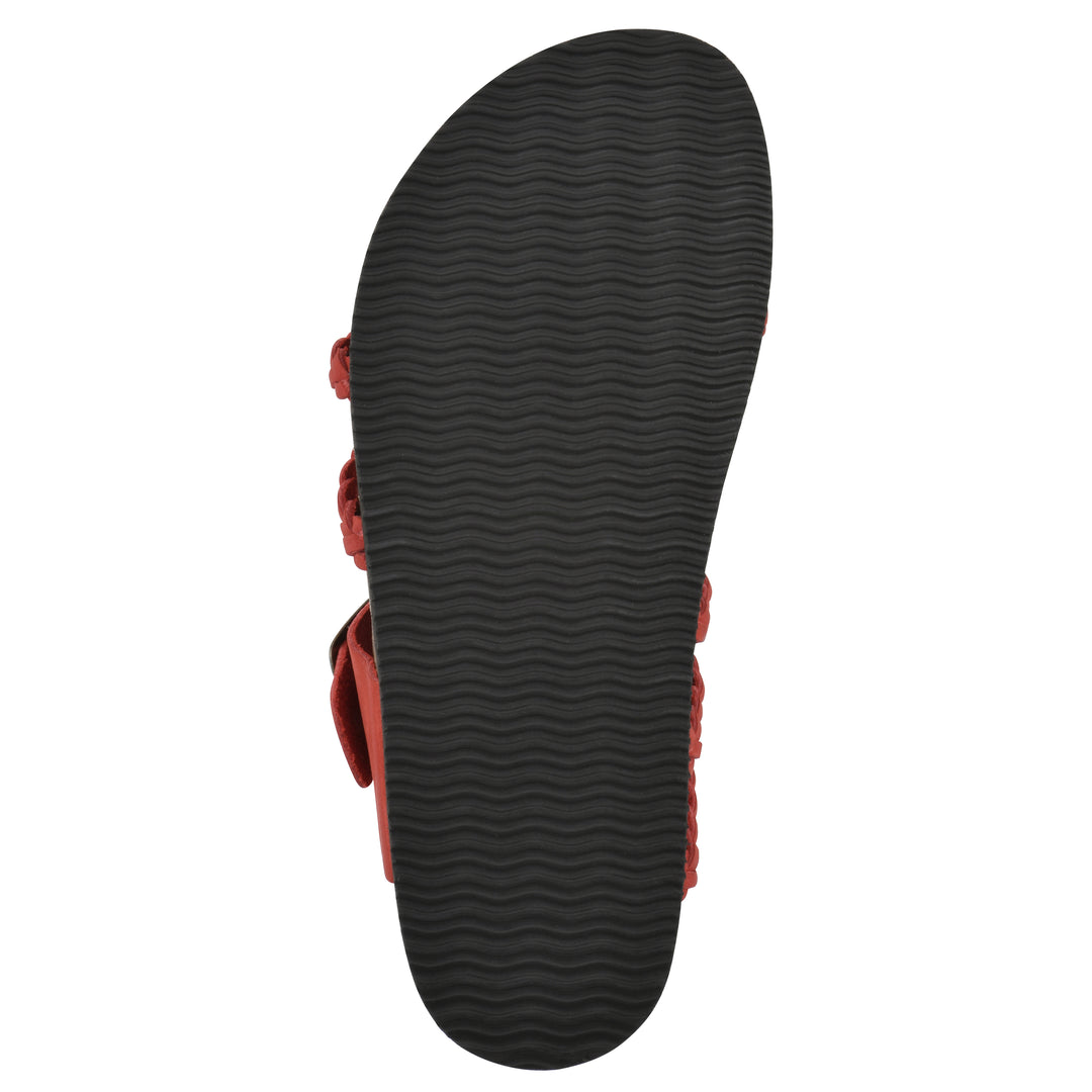 Hayleigh Footbeds Sandal - Red Leather