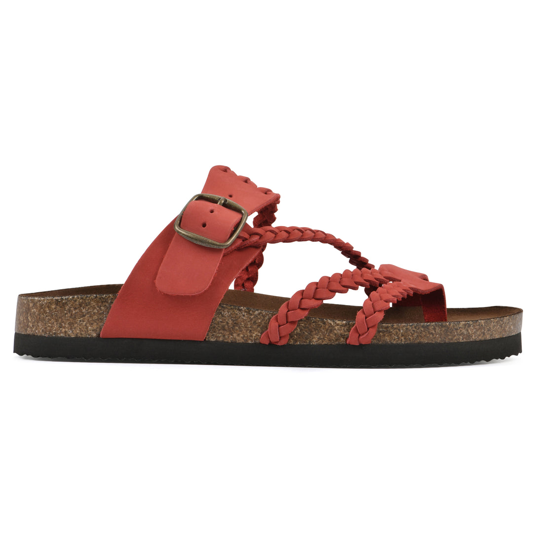 Hayleigh Footbeds Sandal - Red Leather