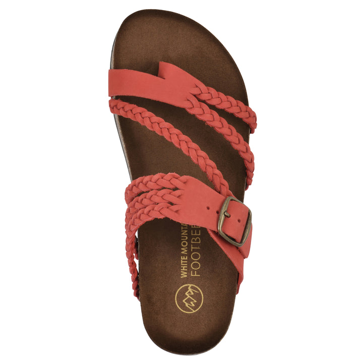 Hayleigh Footbeds Sandal - Red Leather