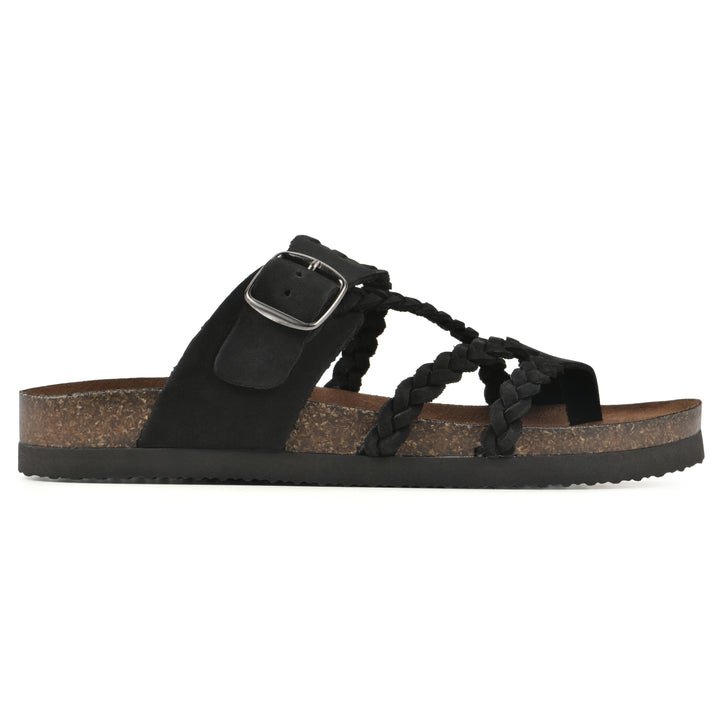 Hayleigh Footbeds Sandal - Black Leather