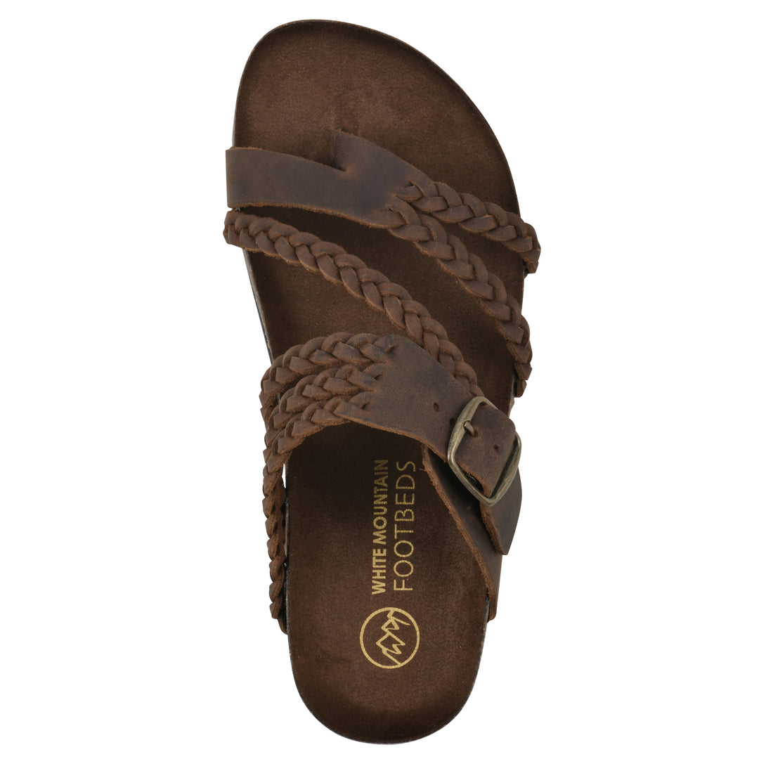 Hayleigh Footbeds Sandal - Brown Leather