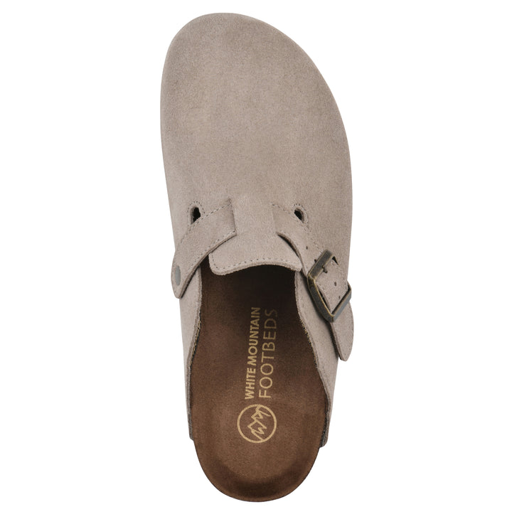 Bari Footbeds Clog - Taupe Suede