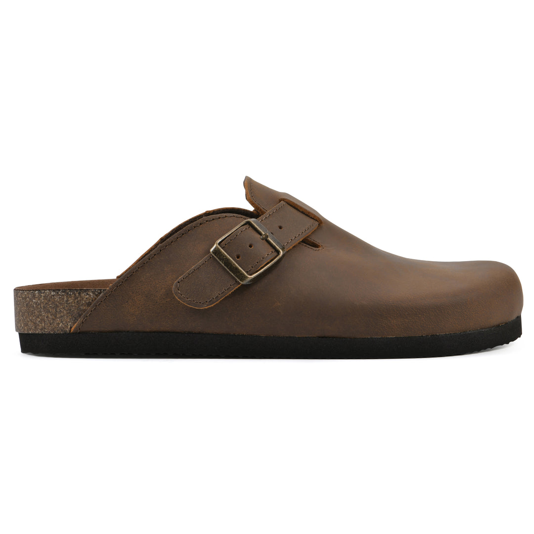 Bari Footbeds Clog - Whiskey Leather