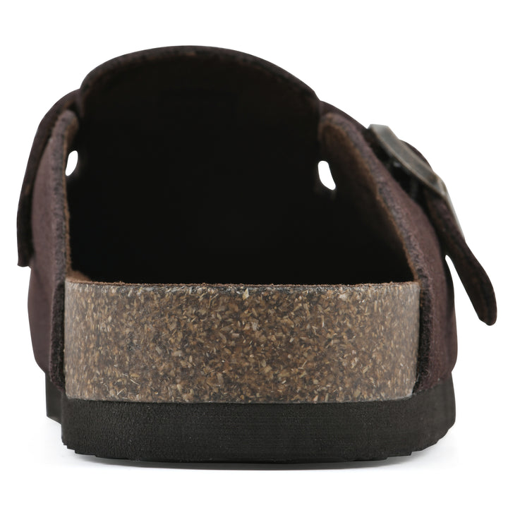 Bari Footbeds Clog - Brown Suede