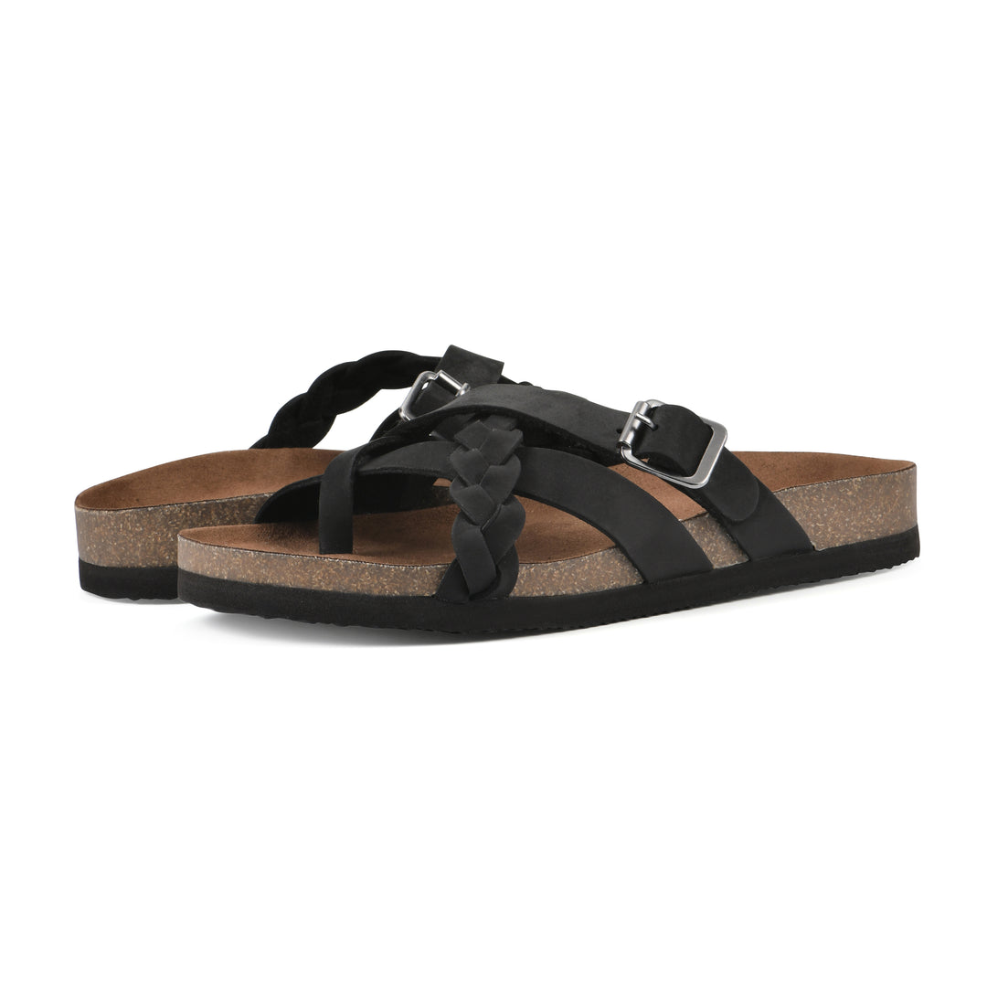 Harrington Footbeds Sandal - Black Leather