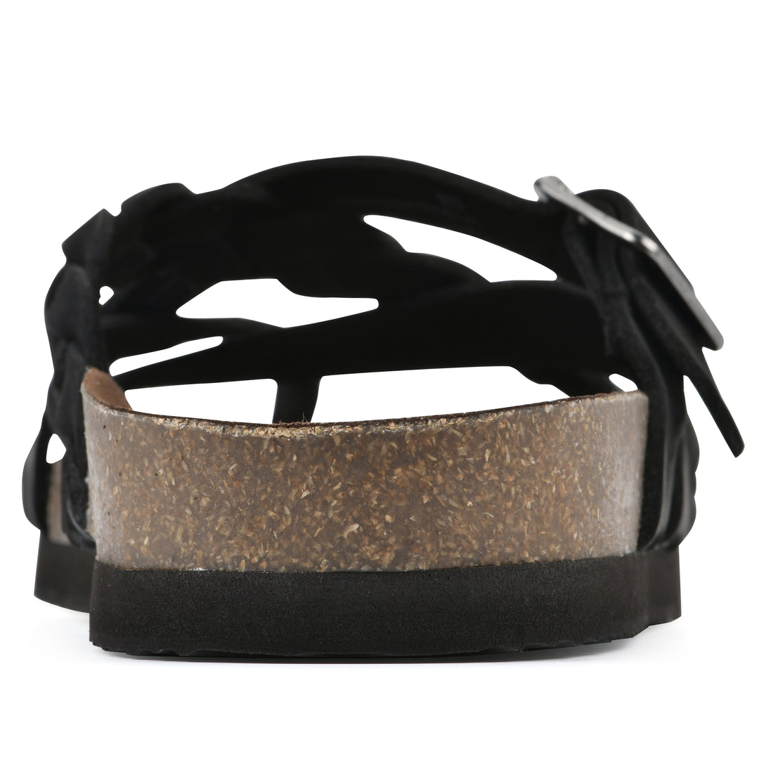 Harrington Footbeds Sandal - Black Leather