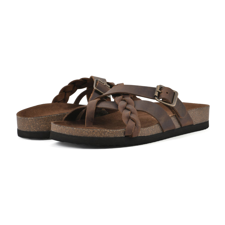 Harrington Footbeds Sandal - Brown Leather