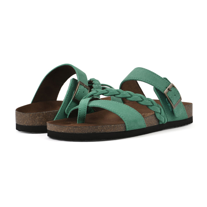 Hazy Footbeds Sandal - Classic Green Suede