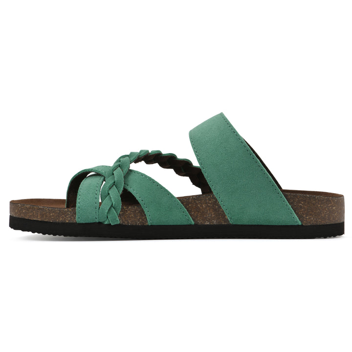 Hazy Footbeds Sandal - Classic Green Suede