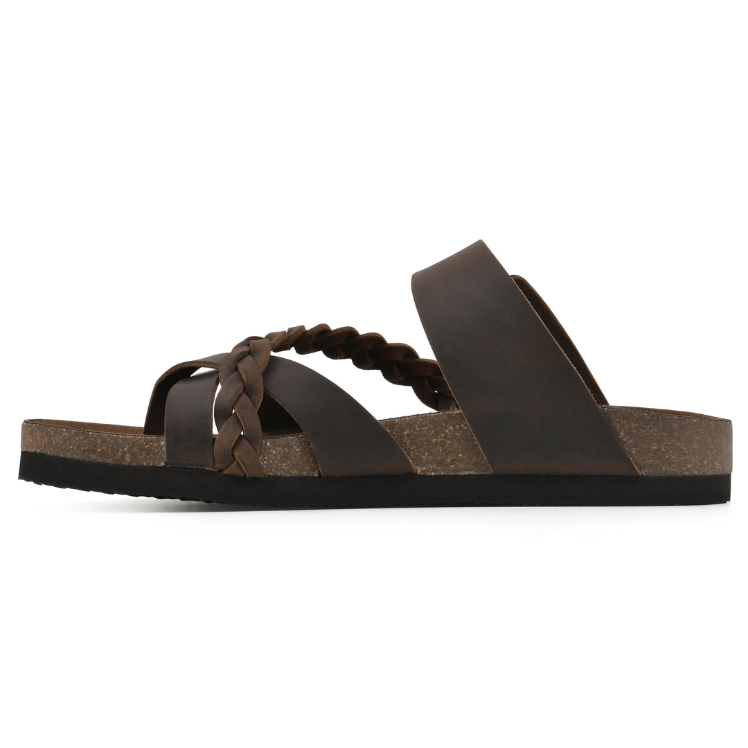 Hazy Footbeds Sandal - Brown Leather