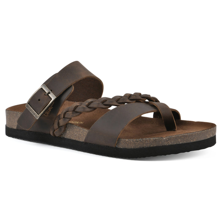 Hazy Footbeds Sandal - Brown Leather