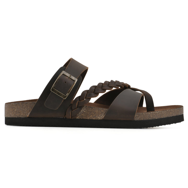 Hazy Footbeds Sandal - Brown Leather