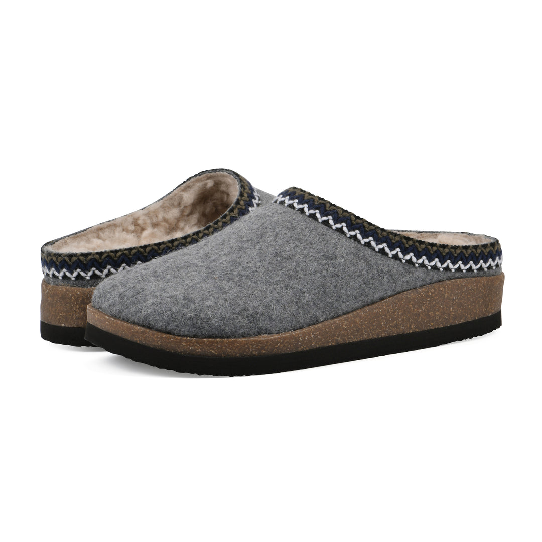 Bundle Up Clog - Light Grey Fabric