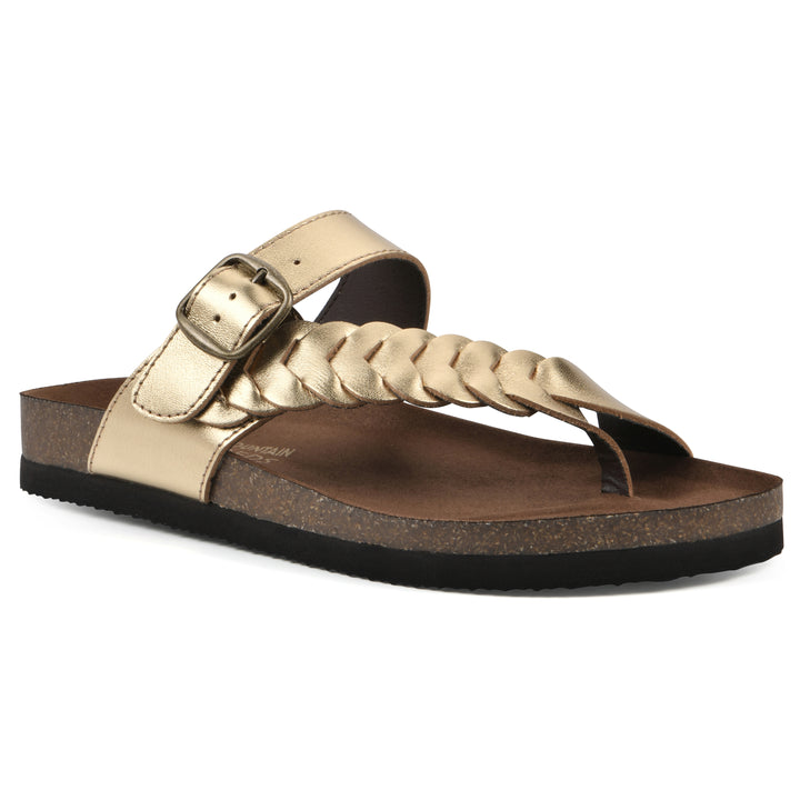 Happier Footbeds Sandal - Antique Gold Leather