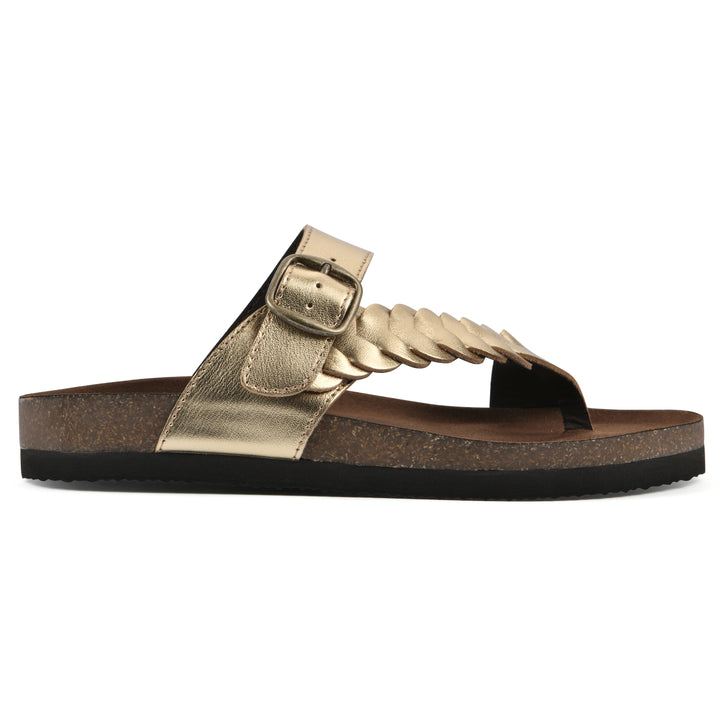 Happier Footbeds Sandal - Antique Gold Leather