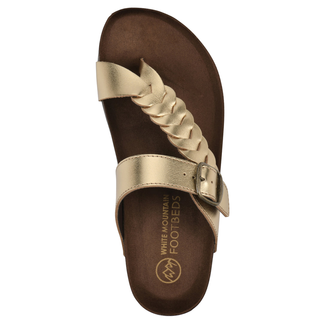 Happier Footbeds Sandal - Antique Gold Leather