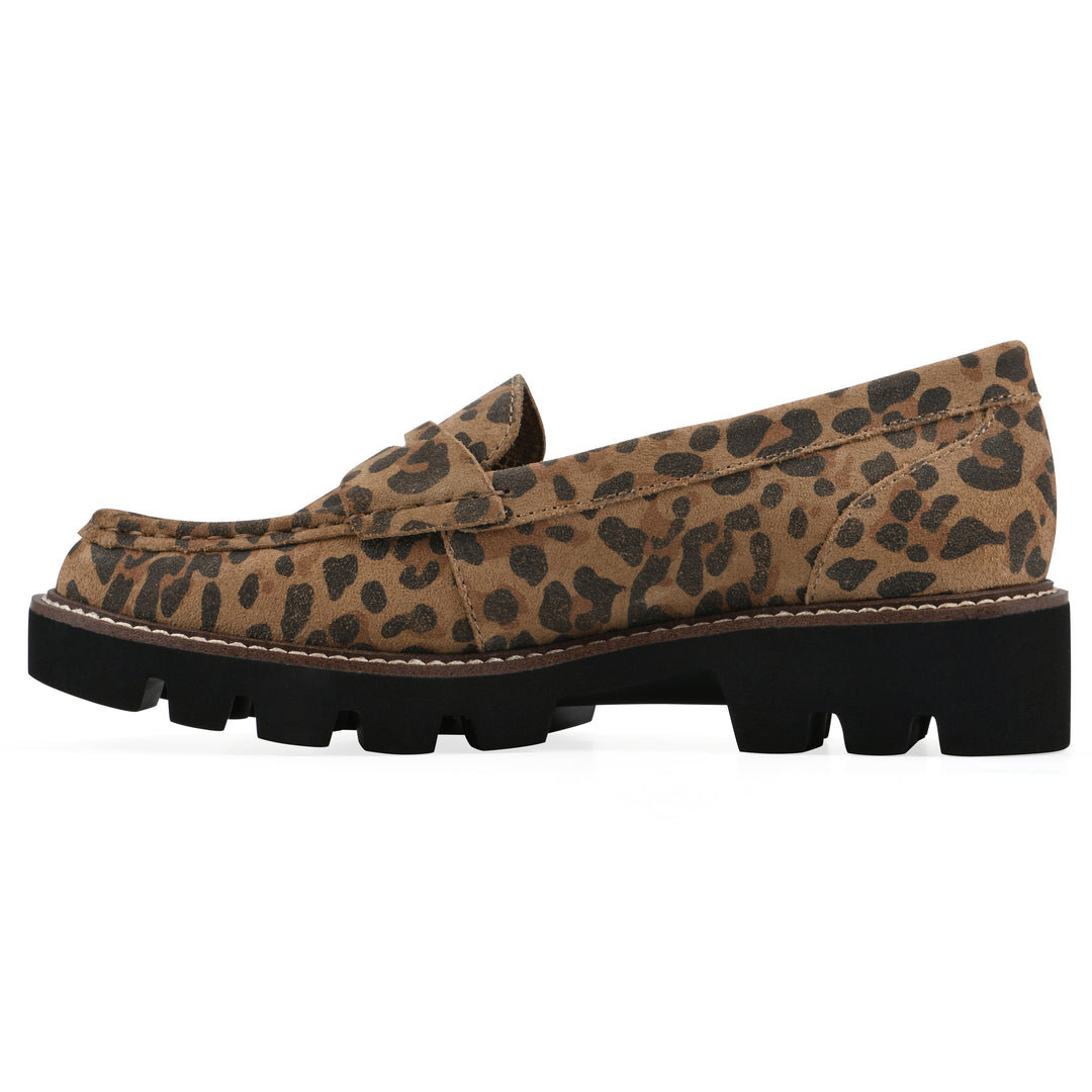 Gunner Loafer - Brown Leopard Suede
