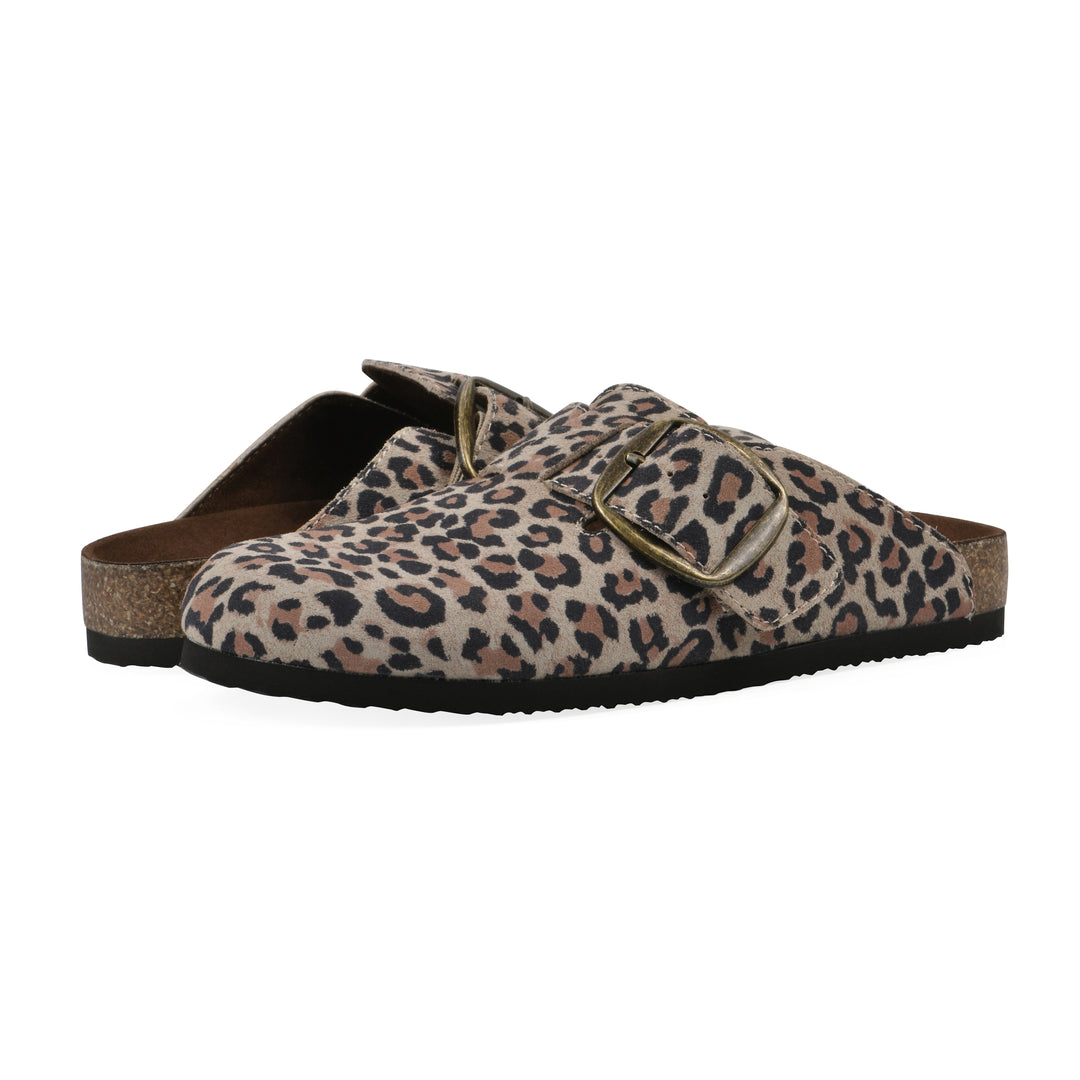 Big Easy Footbeds Clog - Natural Leopard Suede