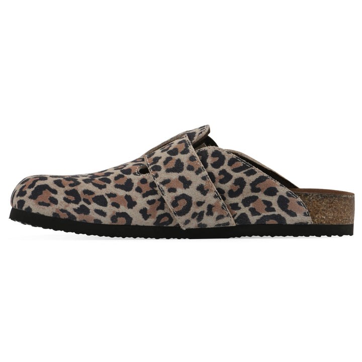 Big Easy Footbeds Clog - Natural Leopard Suede