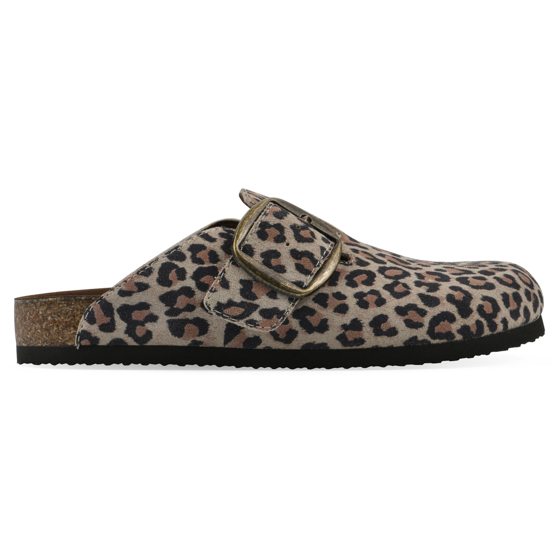 Big Easy Footbeds Clog - Natural Leopard Suede