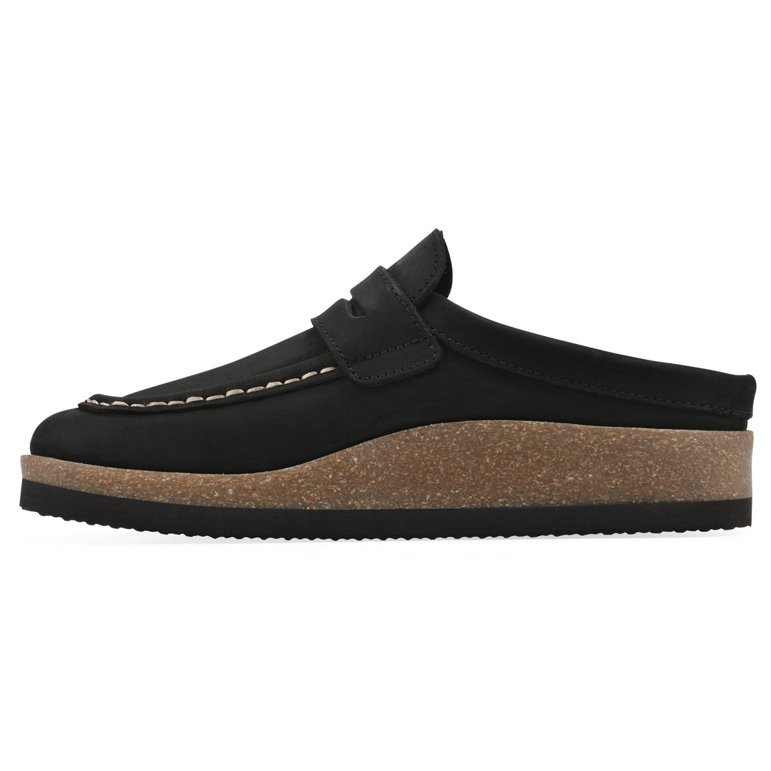 Brinlee Footbeds Clog - Black Leather