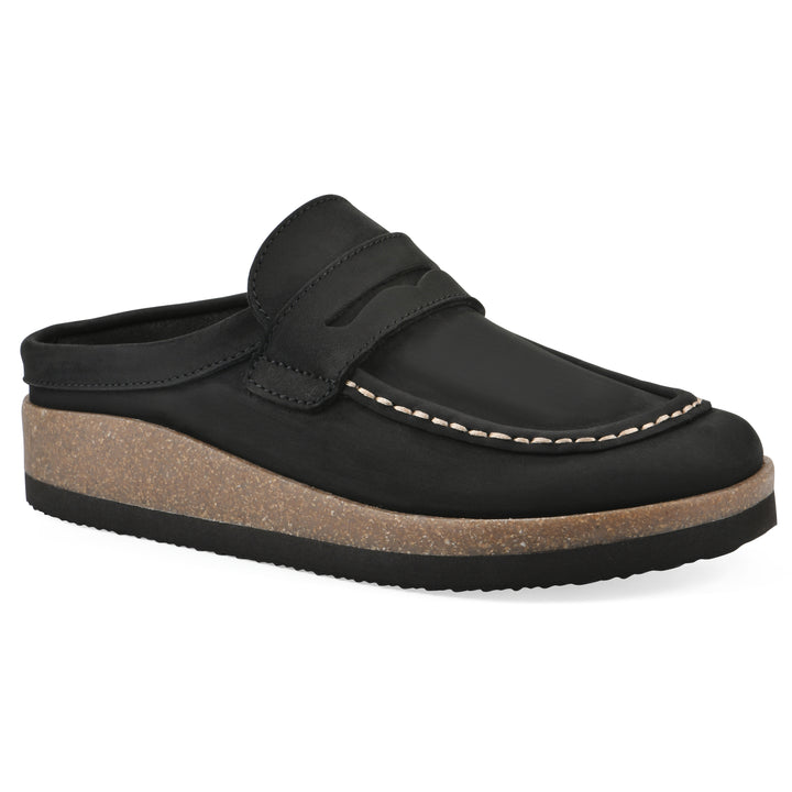 Brinlee Footbeds Clog - Black Leather