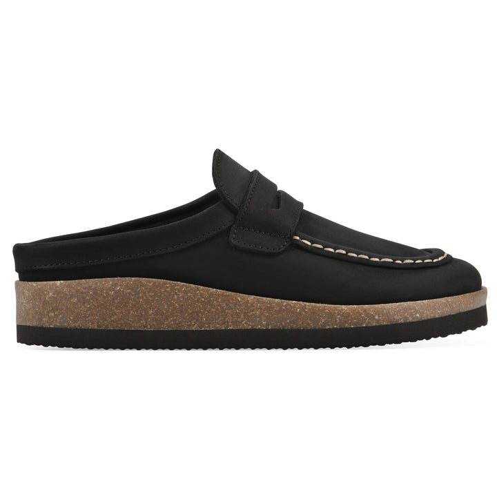 Brinlee Footbeds Clog - Black Leather
