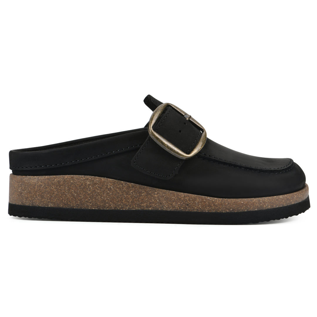 Bueno Footbeds Clog - Black Leather