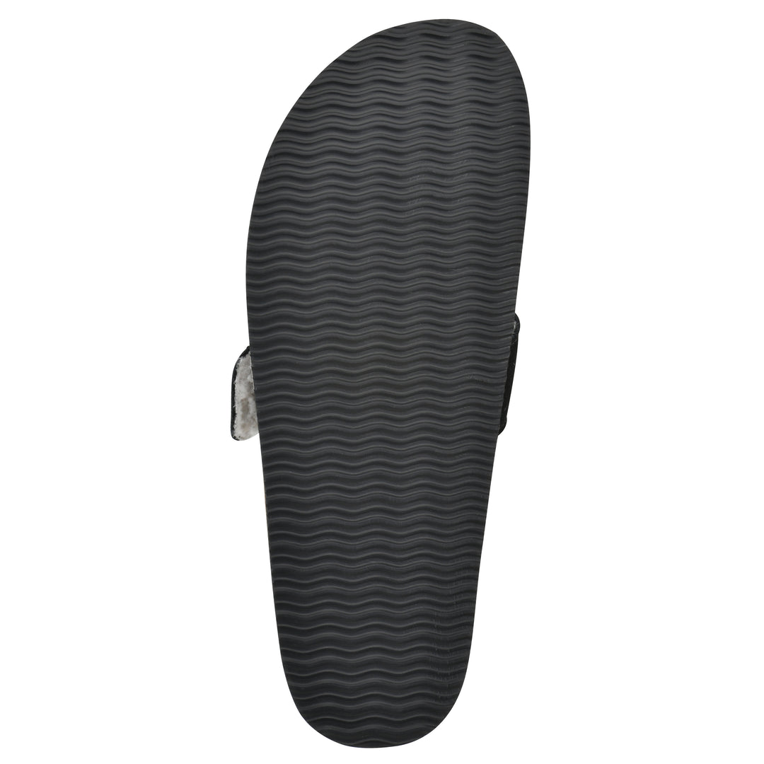 Bueno Footbeds Clog - Black Suede with Faux Fur Lining