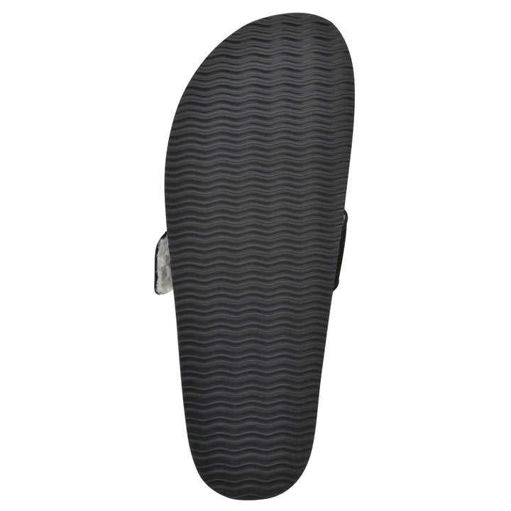 Bueno Footbeds Clog - Black Suede with Faux Fur Lining