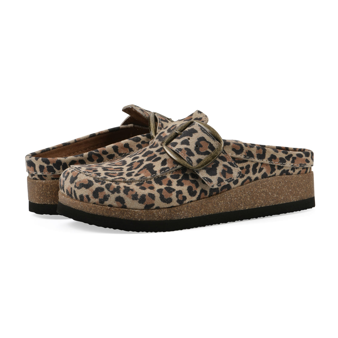 Bueno Footbeds Clog - Natural Leopard Suede