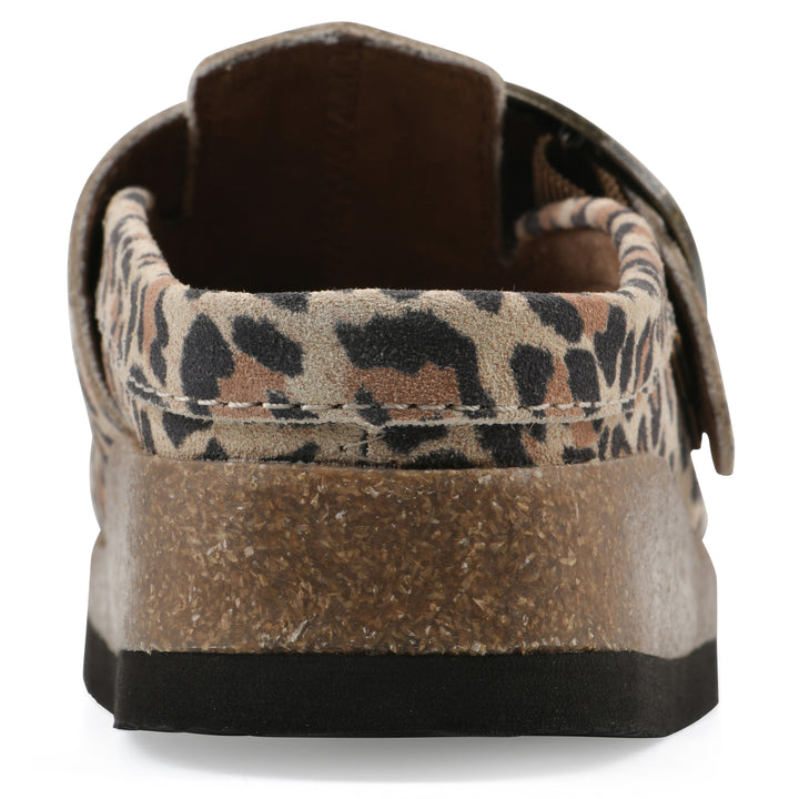 Bueno Footbeds Clog - Natural Leopard Suede