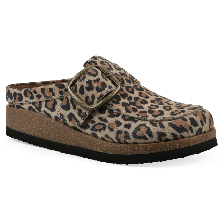 Bueno Footbeds Clog - Natural Leopard Suede